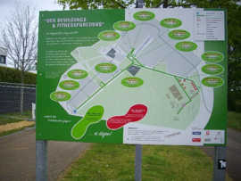 Eingangsplakat zum Bewegungsparcours am Petrisberg Eingangsplakat zum Bewegungsparcours am Petrisberg